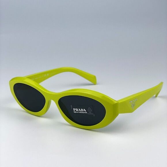 NEW Prada PR26ZS 13L08Z Cedar Dark Grey Oval Women Sunglasses - Picture 1 of 11